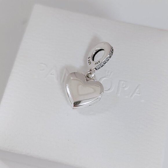 Pandora Openable Heart Locket Dangle Charm S925 Sterling Silver with box - Picture 6 of 7